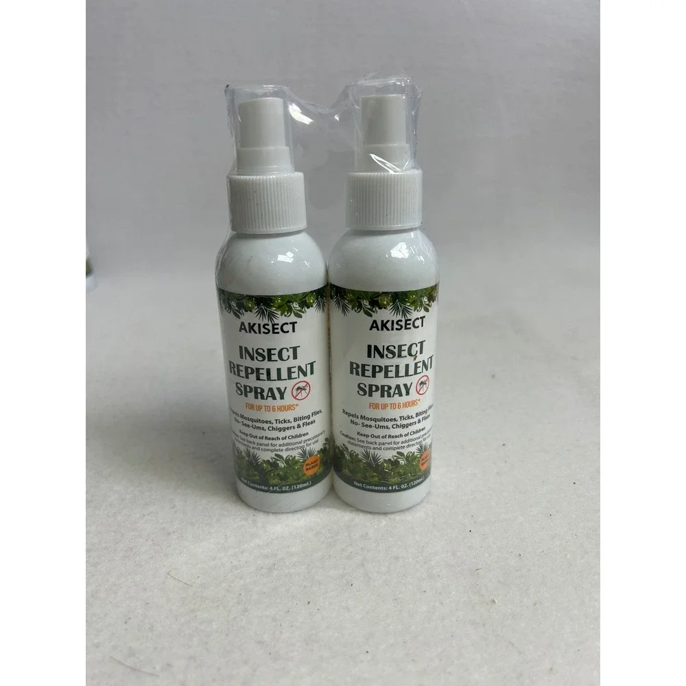 Natural‎ Plant Based Akisect 4oz White 2 Pack Insect Repellent Spray DEET Free